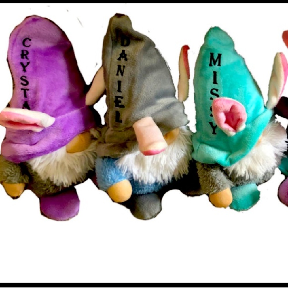 Personalized Gnome Bunny Plushy